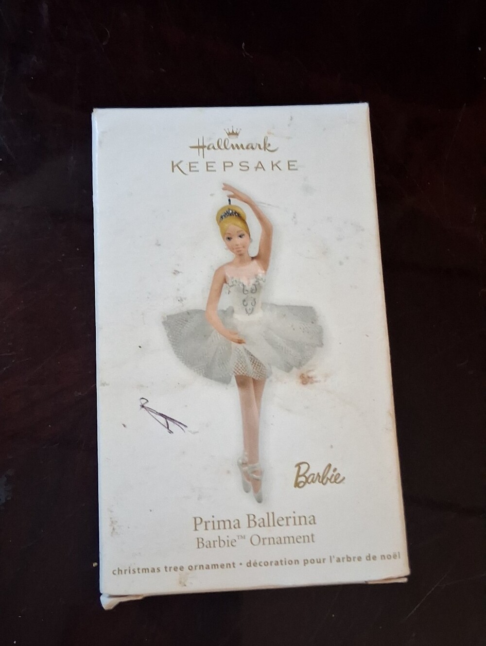 Hallmark Barbie Prima Ballerina Ornament - White, Silver, Blonde